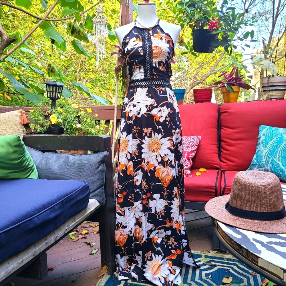 Shein Backless Maxi Dress